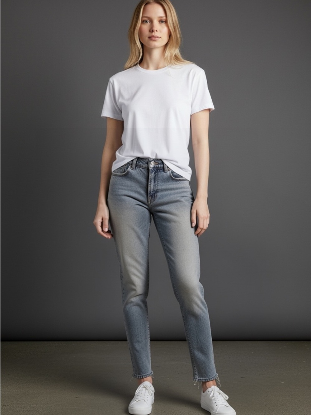 Kensie Vintage Luxe Straight Leg Jeans - Light Blue Size 2 - Picture 2 of 7